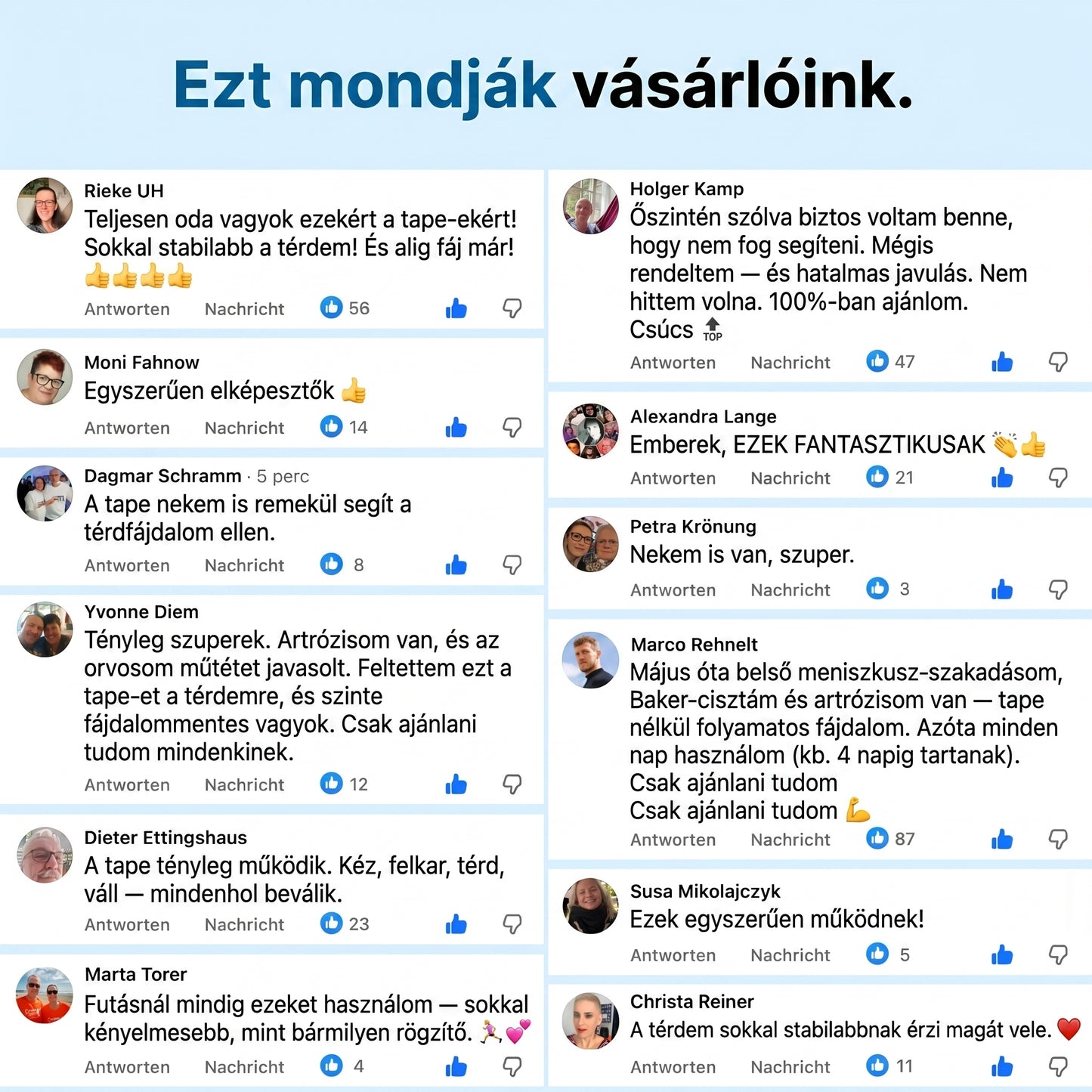 Zrevlika™ – Térdtámasz – 10 darab