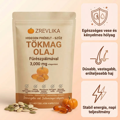 Zrevlika® Tökmagolaj 3.000 mg — 60 lágyzselatin kapszula