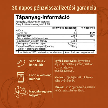 Zrevlika® Tökmagolaj 3.000 mg — 60 lágyzselatin kapszula